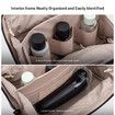 Travel Toiletry Bag,Hanging Compact Pouch,Waterproof Dopp Kit, Shaving Bag Makeup Bag Organizer (Black)