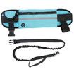 Running Waist Bag with Reflective Dog Walking Leash for Night Jogging with Leash for Outdoor Activities, Blue