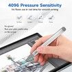 Slim Pen 2 for Microsoft Surface with 4096 Pressure, Eraser and Right Click, Palm Rejection, Graphite Nib, for Surface Pro 11, 10, 9, 8, 7, 6, 5, Silver