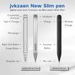 Slim Pen 2 for Microsoft Surface with 4096 Pressure, Eraser and Right Click, Palm Rejection, Graphite Nib, for Surface Pro 11, 10, 9, 8, 7, 6, 5, Silver