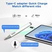 Slim Pen 2 for Microsoft Surface with 4096 Pressure, Eraser and Right Click, Palm Rejection, Graphite Nib, for Surface Pro 11, 10, 9, 8, 7, 6, 5, Silver