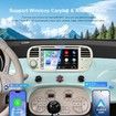 2+32GB Car Stereo for Fiat 500 2007 to 2015 with Wireless Carplay and Andriod Auto Digital Media Receiver, 7 inch IPS HD Touch Screen Car Radio