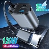 Super Quick Car Charger 120W Type C Car Accessories Adapter iPhone 16 LIGHTING Charger Fast Charging Travel Essentials  Road Trip Essentials iPhone 15
