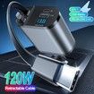 Super Quick Car Charger 120W Type C Car Accessories Adapter iPhone 16 LIGHTING Charger Fast Charging Travel Essentials Road Trip Essentials iPhone 15