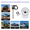 225mm 240-33ohms Fuel Level Sensor Sender+White 52mm Fuel Level Gauge for Boat Car Truck ATV