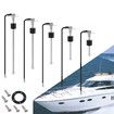 225mm 240-33ohms Fuel Level Sensor Sender+White 52mm Fuel Level Gauge for Boat Car Truck ATV
