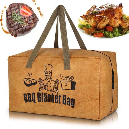 BBQ Blanket for Resting Meat,Insulated Brisket Resting Blanket for Smoking with Handle Strap & Wide Mouth for Pork Shoulders Turkeys Picnic BBQ Party