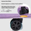 PurPle Large Capacity Travel Bag Waterproof Expandable Universal Wheels 3 Pockets Free Password Lock Dry & Wet Separation