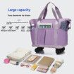 Blue Large Capacity Travel Bag Waterproof Expandable Universal Wheels 3 Pockets Free Password Lock Dry & Wet Separation