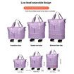 Black Large Capacity Travel Bag Waterproof Expandable Universal Wheels 3 Pockets Free Password Lock Dry & Wet Separation