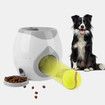 Grey Double Hole Dog Food Reward Machine Interactive Training Toy Intelligent Automatic Feeder for Pets