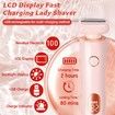 Timmer for Women Electric Razors for Women 2in1 Pubic Hair Trimmer IPX7 Waterproof Wet Dry Use Personal Trimmer Electric Shaver(Pink)