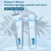 Timmer for Women Electric Razors for Women 2in1 Pubic Hair Trimmer IPX7 Waterproof Wet Dry Use Personal Trimmer Electric Shaver(Blue)