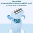 Timmer for Women Electric Razors for Women 2in1 Pubic Hair Trimmer IPX7 Waterproof Wet Dry Use Personal Trimmer Electric Shaver(Blue)