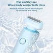 Timmer for Women Electric Razors for Women 2in1 Pubic Hair Trimmer IPX7 Waterproof Wet Dry Use Personal Trimmer Electric Shaver(Blue)
