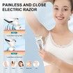 5in1 Hair Removal for Face Chin Arm Leg Armpit Bikini Trimmer IPX6 Waterproof USB Rechargeable Lady Shaver 2 Speeds 5 Cutter Heads