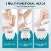 5in1 Hair Removal for Face Chin Arm Leg Armpit Bikini Trimmer IPX6 Waterproof USB Rechargeable Lady Shaver 2 Speeds 5 Cutter Heads