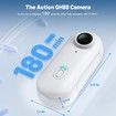64GB FHD 1080P Mini Body Camera,Wearable Action Body Cam,Thumb Size Hands Free Recording Body Worn Camera,Premium Portable Camcorder (White)