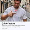 64GB FHD 1080P Mini Body Camera,Wearable Action Body Cam,Thumb Size Hands Free Recording Body Worn Camera,Premium Portable Camcorder (White)