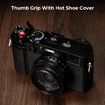 Thumb Grip with Hot Shoe Cover for FUJIFILM X100VI X100V (Black)