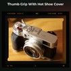 Thumb Grip with Hot Shoe Cover for FUJIFILM X100VI X100V (Silver)