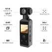 4K HD Action Camera with 1.3 Inch CMOS Sensor Mini Video Audio Pocket Cam 270 Degree Rotation Camera with 32GB Waterproof Case, Motorcycle Mount