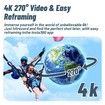 4K HD Action Camera with 1.3 Inch CMOS Sensor Mini Video Audio Pocket Cam 270 Degree Rotation Camera with 32GB Waterproof Case, Motorcycle Mount