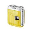 Yellow Magnetic Electric Shaver Mini Rechargeable Portable Washable Beard Razor for Men Super Clean