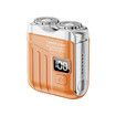 Orange Magnetic Electric Shaver Mini Rechargeable Portable Washable Beard Razor for Men Super Clean