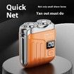 Orange Magnetic Electric Shaver Mini Rechargeable Portable Washable Beard Razor for Men Super Clean