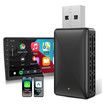 2 in 1 Wireless CarPlay Adapter for Apple iPhone and Android Auto Wireless Adapter Play and Plug Wired to Wireless Carplay