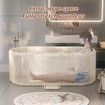 120 CM Foldable Bathtubs,Portable Freestanding Bathtubs with Lid, Hot Bath and Ice Bath Tub, Home SPA Soaking Bathtub for Adults Children Easy Storage
