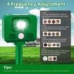 Ultrasonic Animal Repellent, Outdoor Repellent with Motion Sensor and Strobe Light, Skunk Rabbit Raccoon Repellent, Solar Animal Repeller Deterrent for Yard
