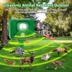 Ultrasonic Animal Repellent, Outdoor Repellent with Motion Sensor and Strobe Light, Skunk Rabbit Raccoon Repellent, Solar Animal Repeller Deterrent for Yard
