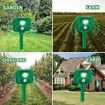 Ultrasonic Animal Repellent, Outdoor Repellent with Motion Sensor and Strobe Light, Skunk Rabbit Raccoon Repellent, Solar Animal Repeller Deterrent for Yard