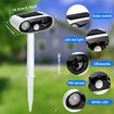 Solar Ultrasonic Animal Repellent Outdoor, Repellent Devices Motion Detection, Waterproof Mouse Repeller Deterrent with LED Lights for Yard Farm Garden