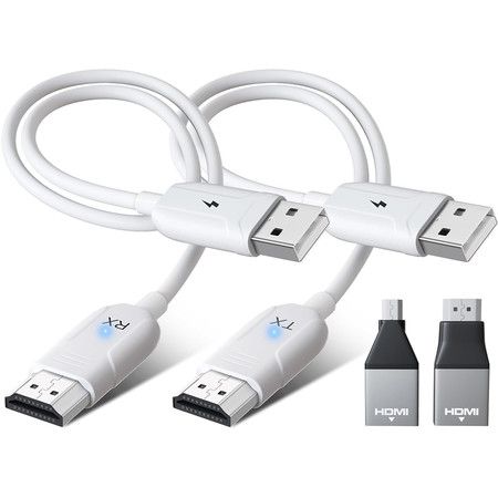 Wireless HDMI Transmitter and Receiver, Wireless HDMI Adapter, 5GHz Wireless HDMI Extender, 1080P Audio Dual Screen Transfer, Support Nefix,YouTube