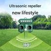 Ultrasonic Solar Animal Repellent, Cat Deterrent, Marten Deterrent, Cat Repellent, 5 Modes, Adjustable Frequency, Animal Repellent, Ultrasonic Repellent