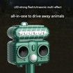 Ultrasonic Solar Animal Repellent, Cat Deterrent, Marten Deterrent, Cat Repellent, 5 Modes, Adjustable Frequency, Animal Repellent, Ultrasonic Repellent