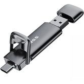 SSK 256GB Dual USB C Flash Drive,2-in-1 Type C+ USB A 3.2 Gen2 Solid State Thumb Drive,Speed Up to 550MB/s Memory Stick Data Storage