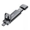 SSK 128GB Dual USB C Flash Drive,2-in-1 Type C+ USB A 3.2 Gen2 Solid State Thumb Drive,Speed Up to 550MB/s Memory Stick Data Storage