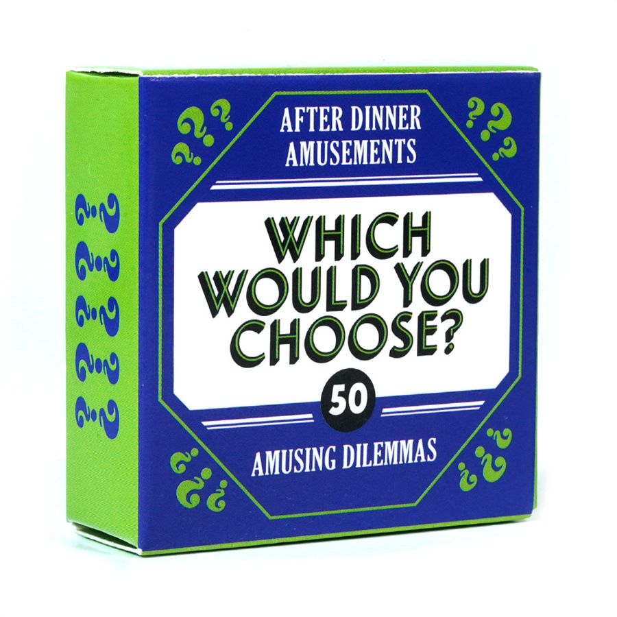 Which Would You Choose? 50 Amusing Dilemmas Dinner Party Conversation Card Game for Family After Dinner Amusements