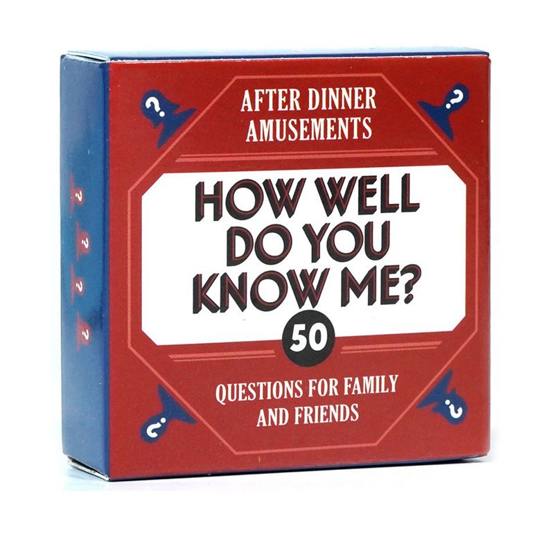 How Well Do You Know Me Educational Family Cards Portable Camping Game Perfect for After Dinner Fun