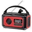12000mAh Emergency Hand Crank Portable Solar Radio AM/FM/NOAA Weather Radio with 2 Solar Panels,SOS Alarm,Flashlight,Phone Charger,Compass,Reading Lamp,Red