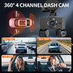 Touch Screen Car DVR Dash Cam WiFi GPS 2K 1080P 360 Dashboard Camera 24Hr Parking Monitor