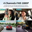 Touch Screen Car DVR Dash Cam WiFi GPS 2K 1080P 360 Dashboard Camera 24Hr Parking Monitor