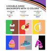 Mini Photo Studio Light Box,Photo Shooting Tent kit,Portable Folding Photography Light Tent,96pcs LED Light and 6 Kinds Double-Sided Color Backgrounds (25x25cm)