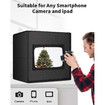 Light Box Photography,Portable Photo Studio Light Box,Professional Dimmable Shooting Tent Kit with 216 LED Table Top Light and 6 Backdrops (40x40cm)