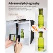 Portable Photo Studio Light Box,Professional Dimmable Shooting Tent Kit with 112 LED Lights and 6 Backdrops (30x30cm)