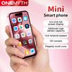 Mini Phone with 4.0 Inch HD Touchscreen, Mini Smartphone 2000mAh Battery Dual SIM with Face ID Kids Cellphone 2GB+16GB Pink